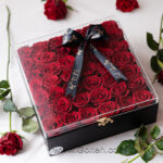 باکس 40 شاخه گل رز