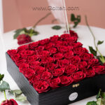 باکس 40 شاخه گل رز