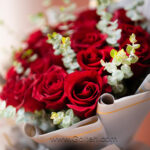 دسته گل رز هلندی قرمز