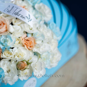 باکس گل گهواره نوزاد پسر آبی