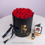 باکس گل 20 شاخه سورپرایزی