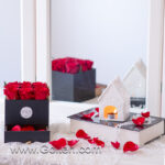 باکس گل رز 9 شاخه
