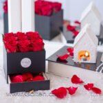 باکس گل رز 9 شاخه