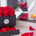 باکس گل رز 9 شاخه