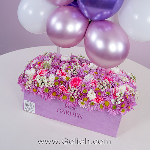 باکس گل تولد یاسی