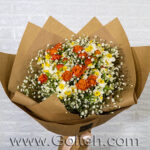 دسته گل نرگس و رز