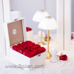 باکس گل رز 16 شاخه