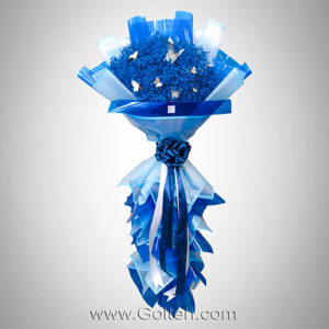 دسته گل ژیپسوفیلا آبی