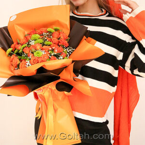 دسته گل نارنجی