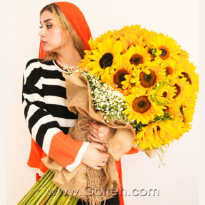 دسته گل بزگ آفتابگردان