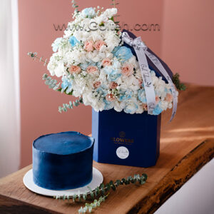 باکس گل و کیک مردانه