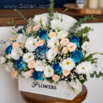 باکس گل مردانه آبی