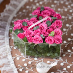 قلب گل رز سرخ آبی