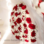 دسته گل رز 40 شاخه و ژیپسوفیلا