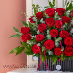 باکس گل رز هلندی 25 شاخه