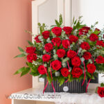 باکس گل رز هلندی 25 شاخه