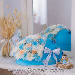 باکس گل گهواره نوزاد پسرانه آبی