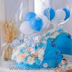 باکس گل گهواره نوزاد پسرانه آبی