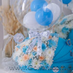 باکس گل گهواره نوزاد پسرانه آبی