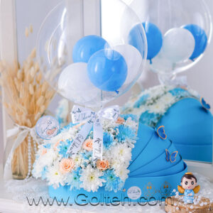 باکس گل گهواره نوزاد پسرانه آبی