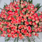 باکس گل 160 شاخه گل رز هلندی